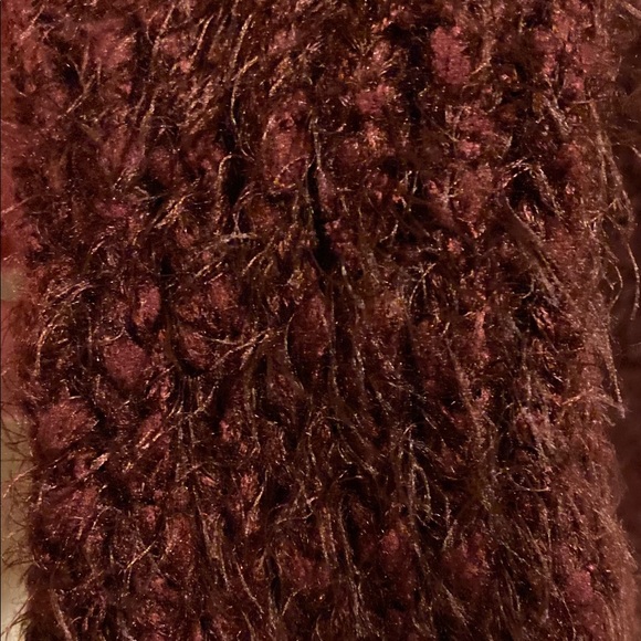 Women’s Burgundy Wine Soft Long Sleeve Cowl Neck Sweater Women’s Size M/L NEW - Picture 6 of 16